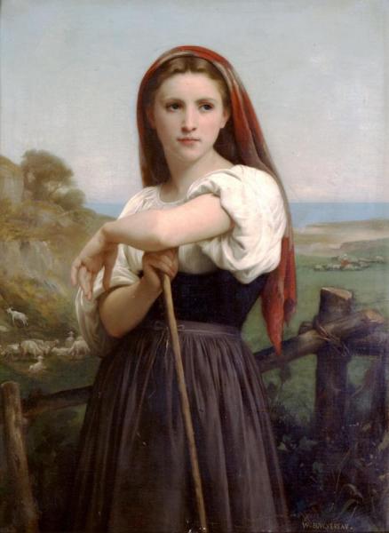 Young Shepherdess by William Adolphe Bouguereau