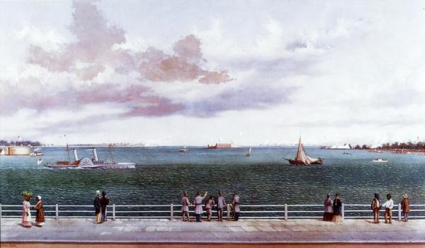 Bombardment Of Fort Sumter, Charleston Harbor, Charleston, South Carolina, 1863 by William Aiken Walker