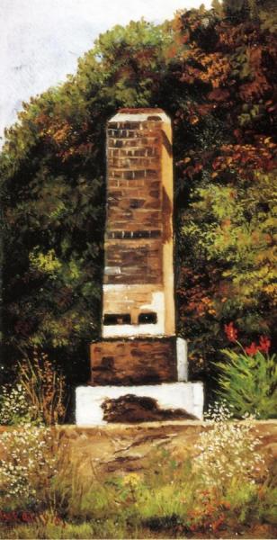 Brick Chimney At The Edge Of A Wood, North Carolina by William Aiken Walker