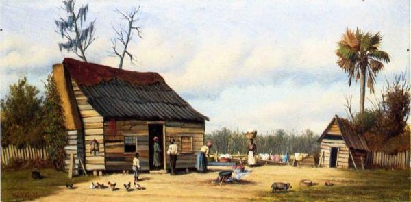 Cabin Scene by William Aiken Walker