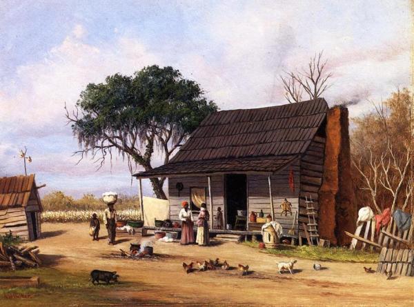 Cabin Scene by William Aiken Walker