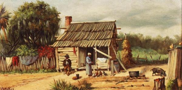 Cabin Scene by William Aiken Walker Oil Painting Reproductions