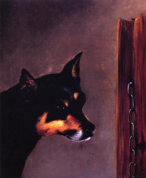 Dog Head With Post And Chain by William Aiken Walker