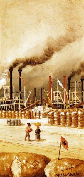 New Orleans Levee Scene by William Aiken Walker