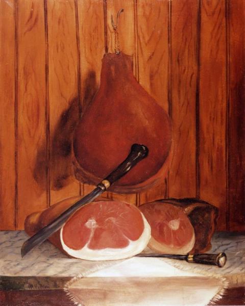 Smoked Ham At The Bonnie Crest Inn, North Carolina by William Aiken Walker