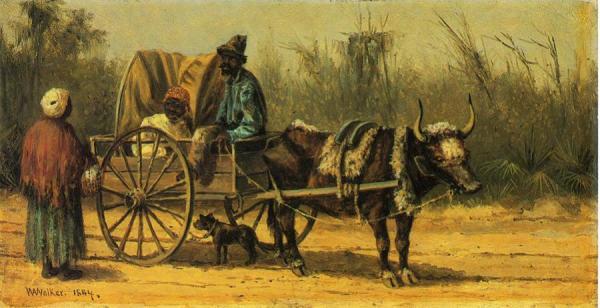 Traveling By Ox Cart by William Aiken Walker
