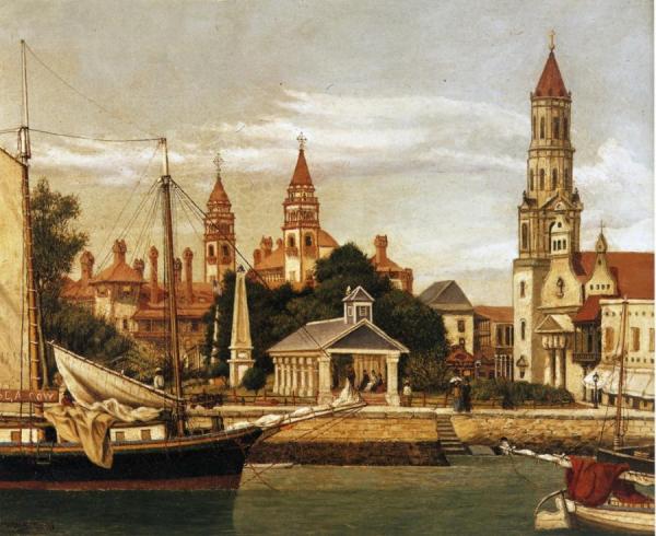 View Of St. Augustine Harbor by William Aiken Walker