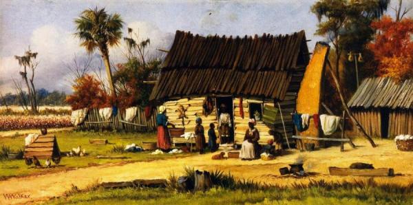 Wash Day At The Cabin by William Aiken Walker