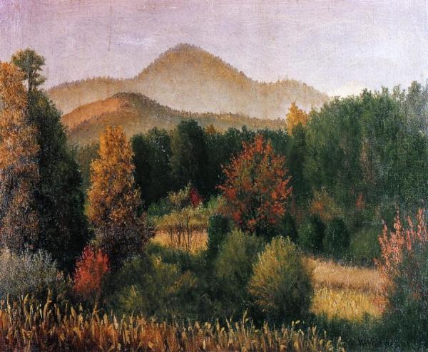 Wooded Mountain Scene In North Carolina by William Aiken Walker