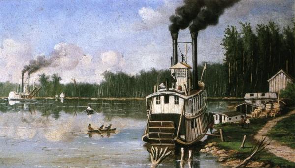 Wooding Up On The Bayou by William Aiken Walker