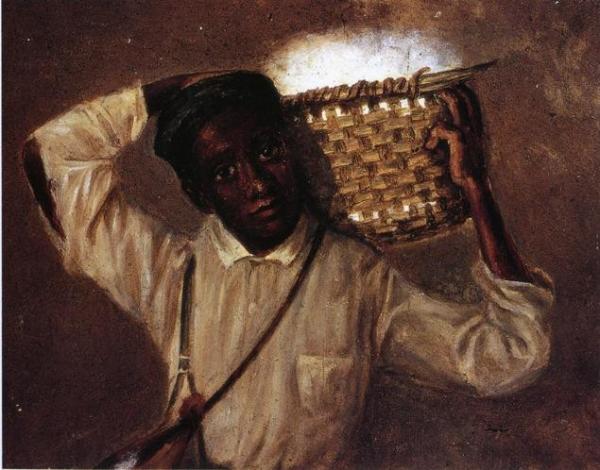 Young Boy With Cotton Basket On Shoulders by William Aiken Walker
