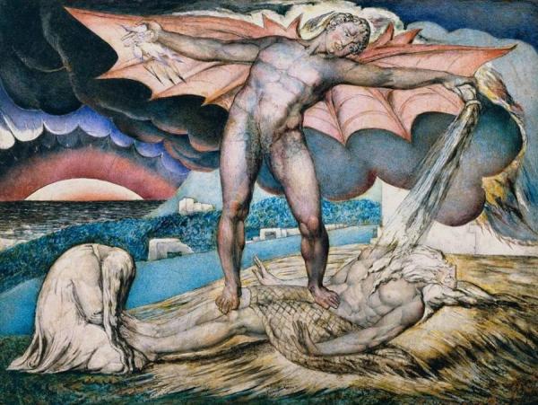 Satan Smiting Job With Sore Boils by William Blake