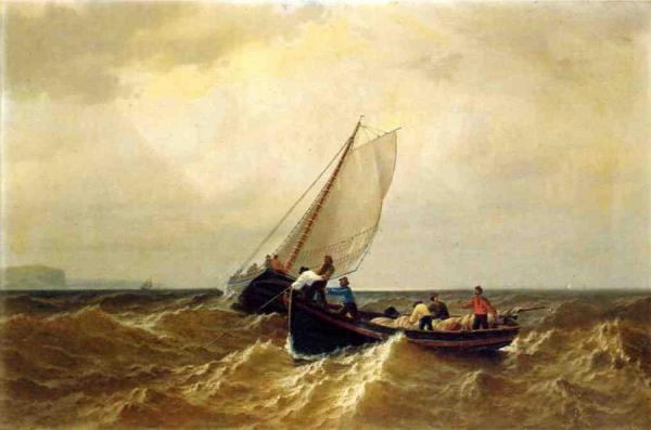 Fishing Boat In The Bay Of Fundy by William Bradford