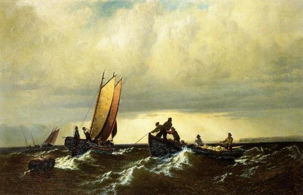 Fishing Boats On The Bay Of Fundy by William Bradford