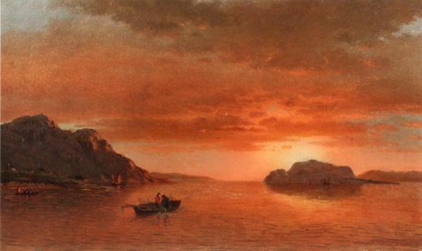 Men Fishing In A Cove, Labrador by William Bradford