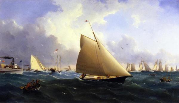 New York Yacht Club Regatta Off New Bedford by William Bradford