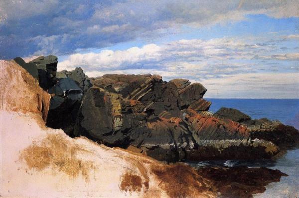 Rock Study At Nahant, Massachusetts by William Bradford