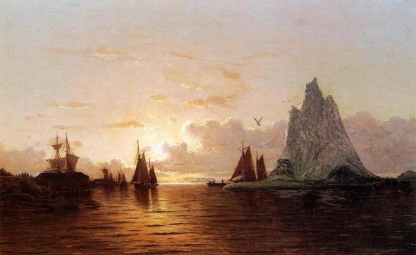 Sunset At The Strait Of Belle Isle by William Bradford