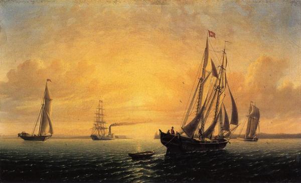 The Schooner 'jane' Of Bath, Maine by William Bradford
