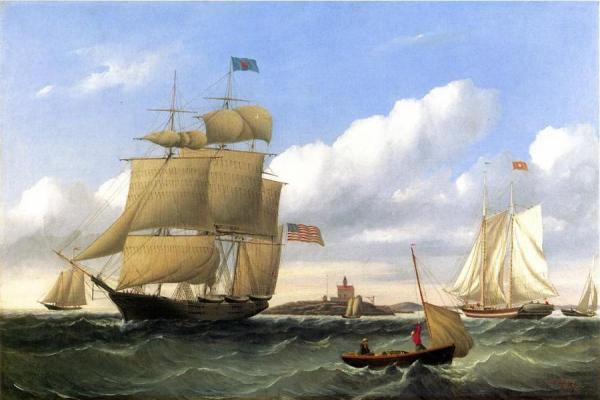 The Whaleship "emma C. Jones" Off Round Hills, New Bedford by William Bradford