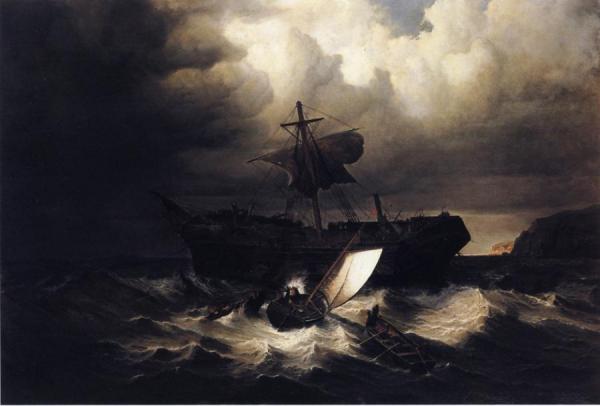 The Wreck Of An Emigrant Ship On The Coast Of New England by William Bradford