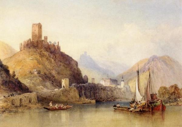 Castle And Town Of Cochem On The Moselle by William Callow, R.w.s.