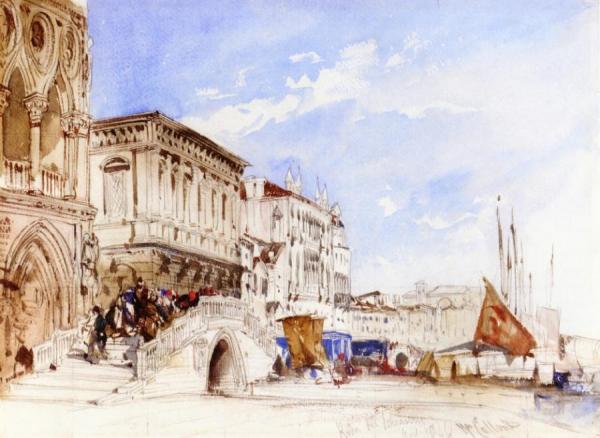 Riva Degli Schiavoni, Venice by William Callow, R.w.s.