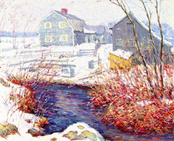 A Stream By The Farm by William Chadwick