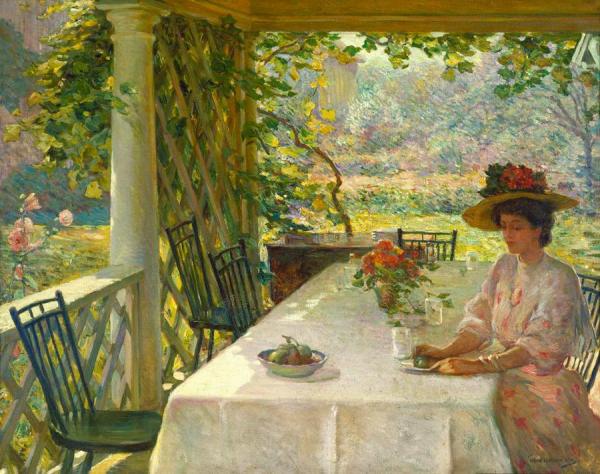 On The Porch by William Chadwick Oil Painting Reproductions