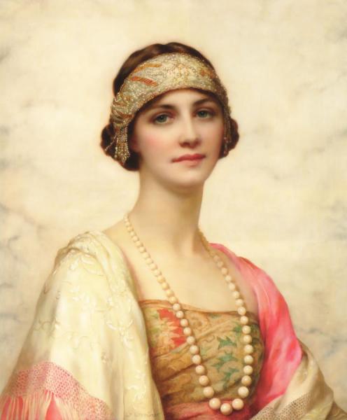 An Elegant Beauty by William Clarke Wontner Oil Painting Reproductions