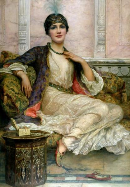 The Jade Necklace by William Clarke Wontner Oil Painting Reproductions