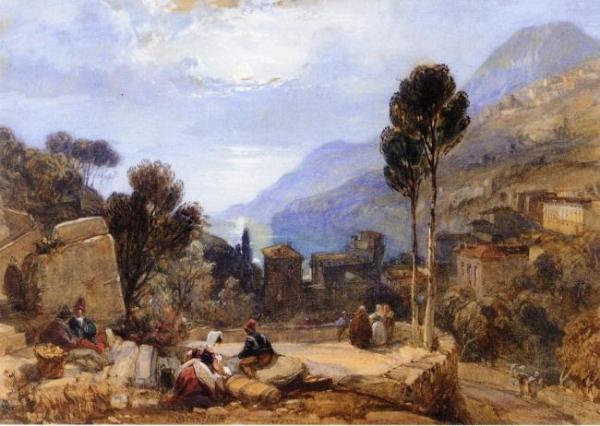 View Of Mount Etna From Taormina, Sicily by William Clarkson Stanfield