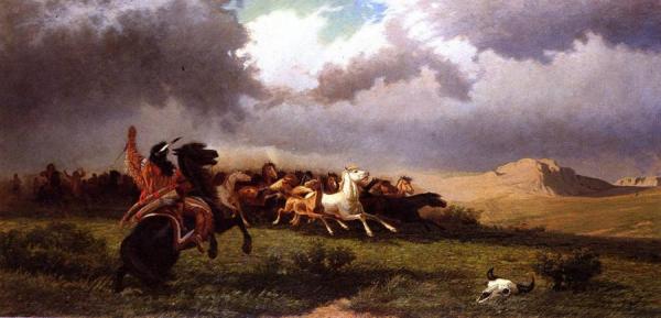 Rounding Up Horses by William De La Montagne Cary