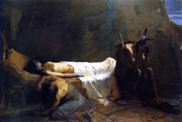 The Death Of Minnehaha by William De Leftwich Dodge Oil Painting Reproductions