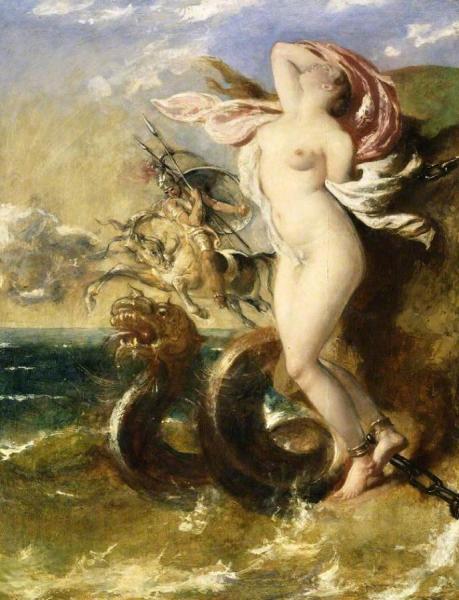 Andromeda, Perseus Coming To Her Rescue by William Etty