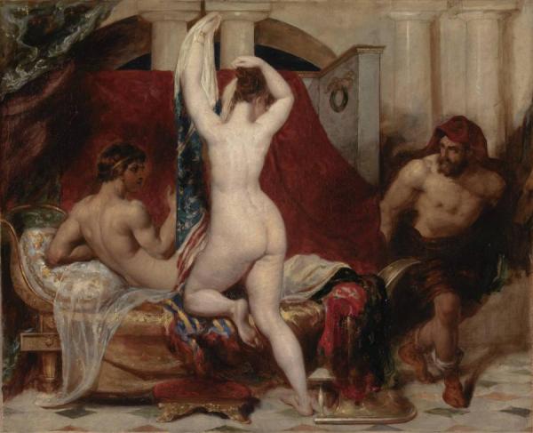 Candaules, King Of Lydia, Shews His Wife By Stealth To Gyges, One Of His Ministers by William Etty