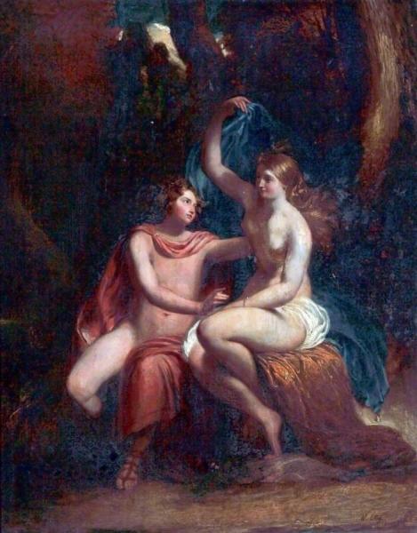 Classical Scene With Two Figures by William Etty