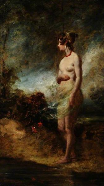 Female Nude Standing In The Open by William Etty