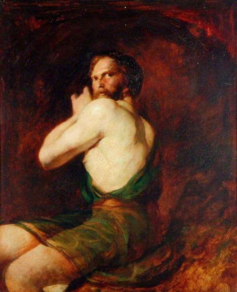 Figure Of A Seated Man by William Etty Oil Painting Reproductions