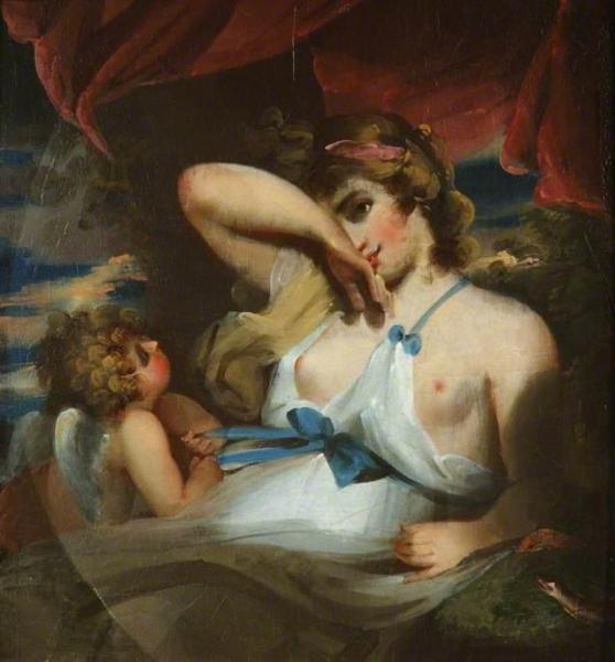 Goddess And Cupid by William Etty