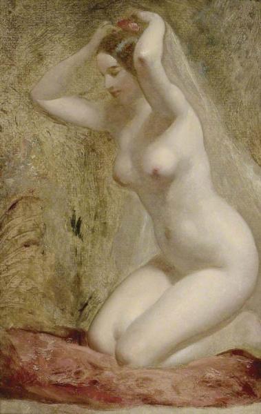 Nude Woman Kneeling by William Etty