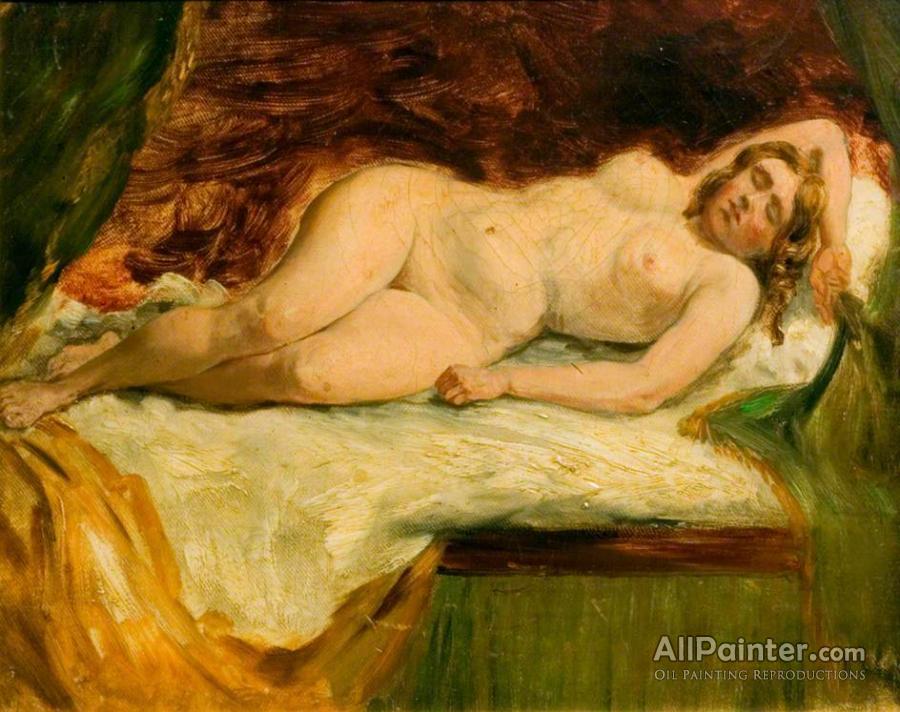 William Etty Study Of A Nude Female Sleeping Oil Painting Reproductions