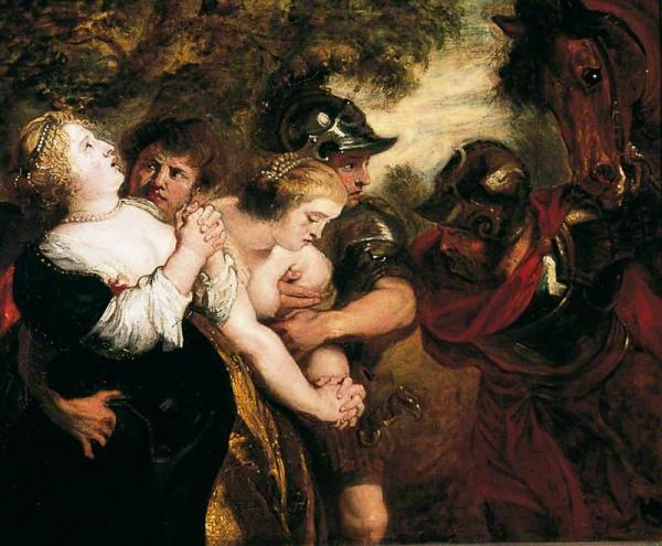 The Rape Of The Sabine Women (after Peter Paul Rubens) by William Etty