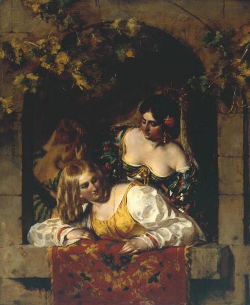 Window In Venice, During A Festa by William Etty