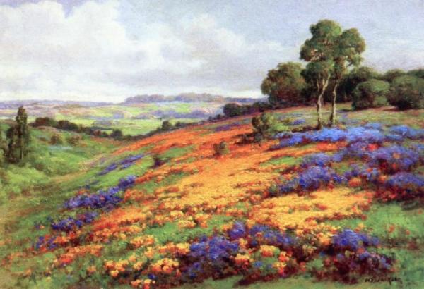 Poppy Field Near Marysville, Ca by William Franklin Jackson