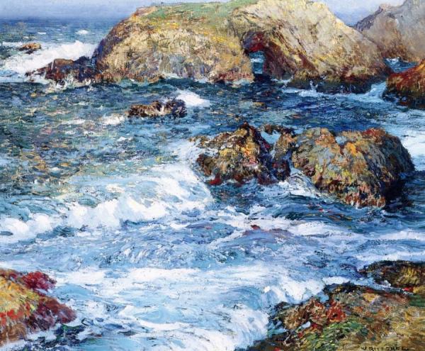 Seascape With Rocks by William Frederick Ritschel Oil Painting Reproductions