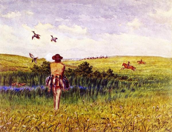 Duck Hunting On The Prairie by William George Richardson Hind