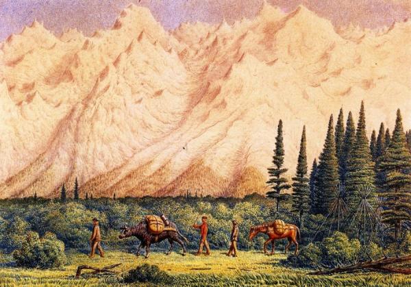 Foot Of Rocky Mountains by William George Richardson Hind