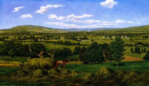 Harvesting The Hay, Sussex, N. B. by William George Richardson Hind Oil Painting Reproductions