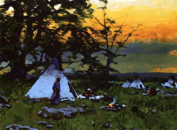 Indian Encampment, Montana by William Gilbert Gaul